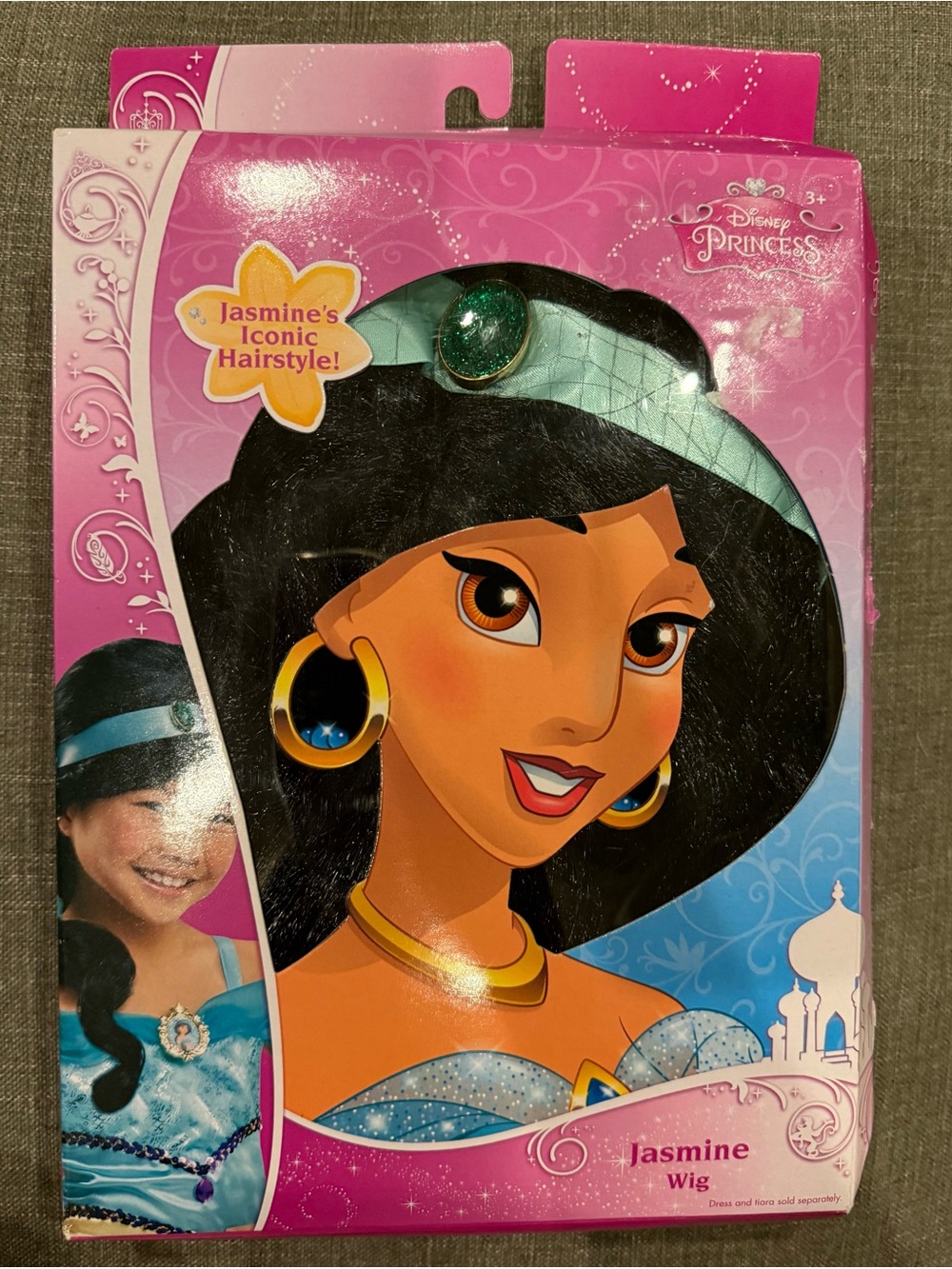 Disney Jasmine Wig with Teal Headband and Black Hair